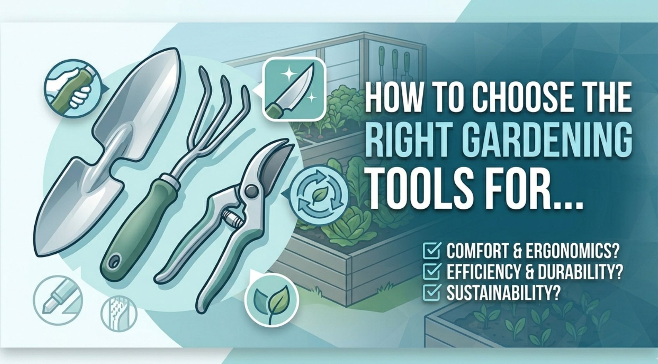 How to Choose the Right Gardening Tools for Comfort, Efficiency, and Sustainability