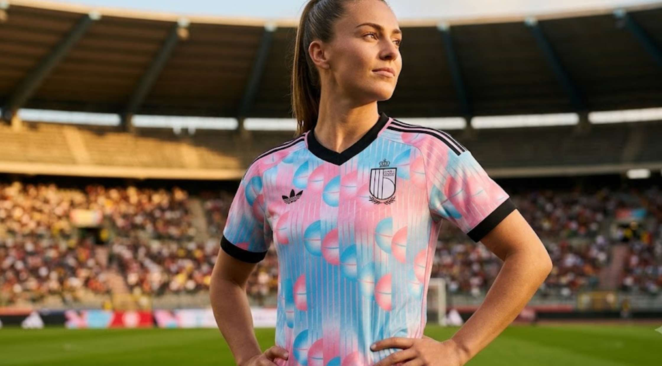 Belgium 2026 Away Jersey in Frozen Blue and Pink with Surreal Gradient Design