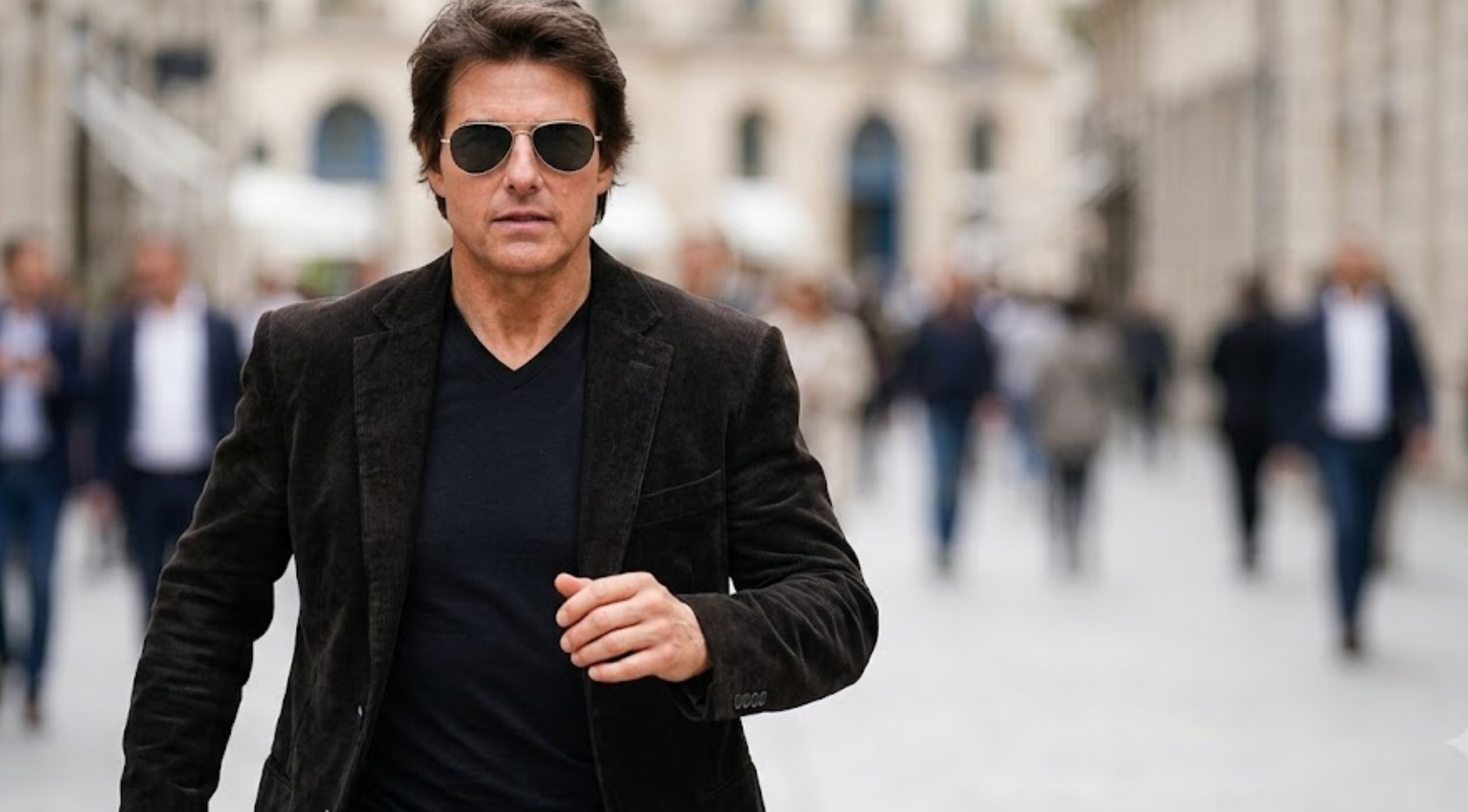 FIFA World Cup 2026 Tom Cruise Dark Brown Suede Blazer with Two-Button Closure